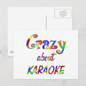 Crazy over Karaoke Briefkaart (Voorkant / Achterkant)