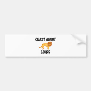 Crazy over Lions Bumpersticker