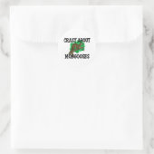 Crazy over Mongooses Ronde Sticker (Tas)