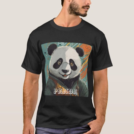 Crazy panda T-shirt design (Devant)