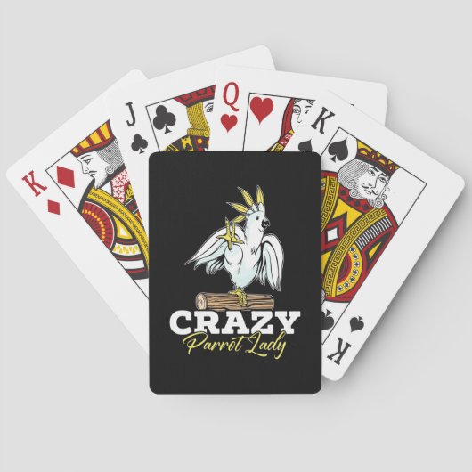 Crazy Parrot Lady Pokerkaarten (Achterkant)