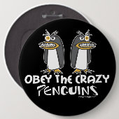 Crazy Penguins Ronde Button 6,0 Cm (Voorkant /achterkant)