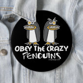 Crazy Penguins Ronde Button 6,0 Cm (In situ)
