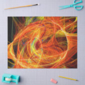 CRAZY PHOTON Abstract Geel Oranje Fractale cirkels Tissuepapier (Craft)