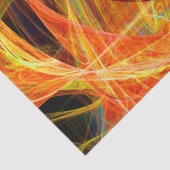 CRAZY PHOTON Abstract Geel Oranje Fractale cirkels Tissuepapier (Detail)