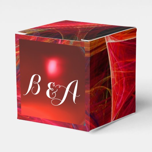 CRAZY PHOTON GEMSTONE RED RUBY MONOGRAM BEDANKDOOSJES (Voorkant Zijde)