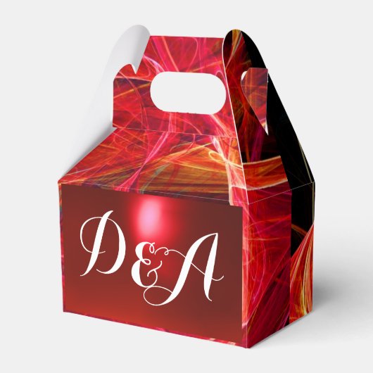 CRAZY PHOTON GEMSTONE RED RUBY MONOGRAM BEDANKDOOSJES (Voorkant Zijde)