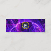 CRAZY PHOTON MONOGRAM blauw Mini Visitekaartje (Achterkant)