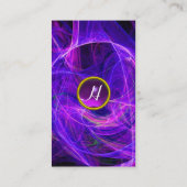 CRAZY PHOTON MONOGRAM blauw paars Visitekaartje (Achterkant)