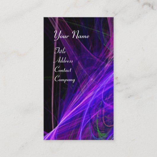 CRAZY PHOTON MONOGRAM blauw paars Visitekaartje (Voorkant)