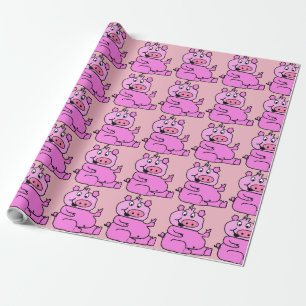 Crazy Pig Lady Cadeaupapier
