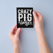 Crazy Pig | Vrouwe landbouw | Studentencadeau Flyer (Hand)