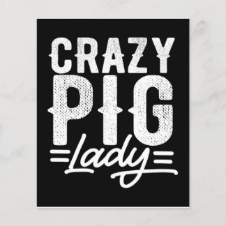 Crazy Pig | Vrouwe landbouw | Studentencadeau Flyer
