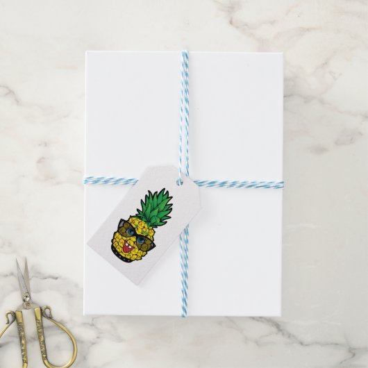 Crazy Pineapple Cadeaulabel (Met Touw)
