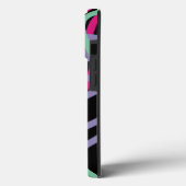 Crazy Pink Paars Pattern Aqua Triangle Circ Case-Mate iPhone Case (Achterkant / Links)