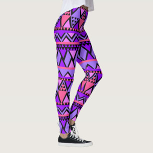 Crazy Pink & Paarse Hoge Kwaliteit Vrouwen Leggings