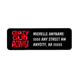 Crazy Pistool Activist in het rood Etiket