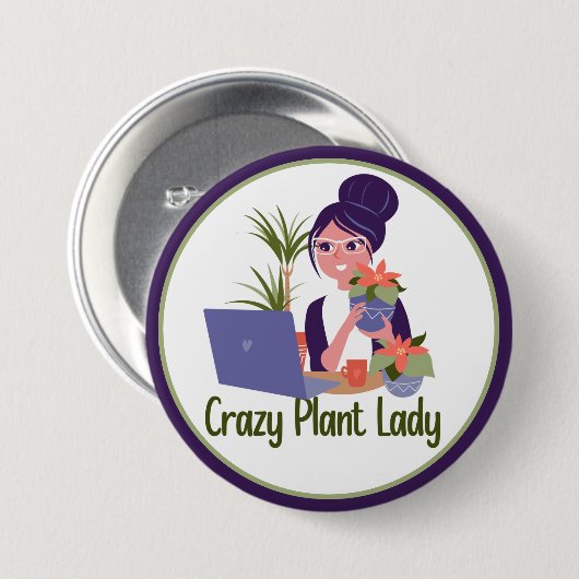 Crazy Plant Lady Button (Voorkant /achterkant)