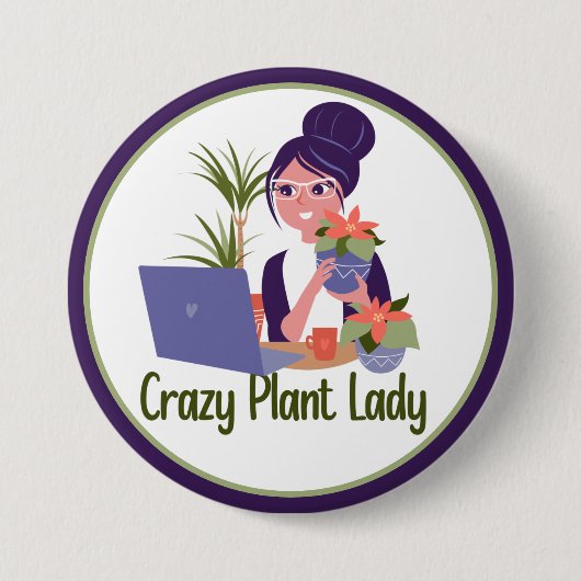 Crazy Plant Lady Button (Voorkant)