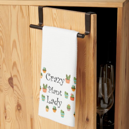 "Crazy Plant Lady" Cactus Kitchen Towel Theedoek (Derde Gevouwen)