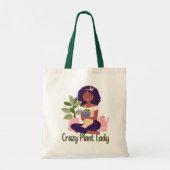 Crazy Plant Lady Canvas tas (Achterkant)