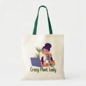 Crazy Plant Lady Canvas tas (Voorkant)