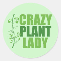 Crazy Plant Lady Cute Green Botanist