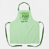 Crazy Plant Lady Cute Green Botanist Schort (Voorkant)