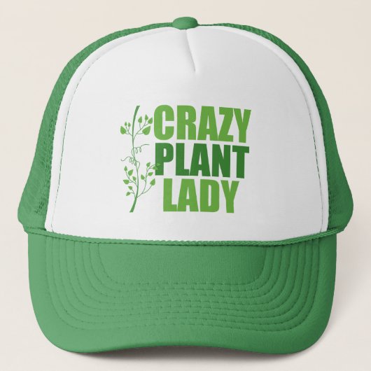 Crazy Plant Lady Cute Green Botanist Trucker Pet (Voorkant)