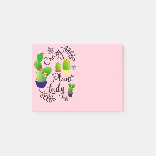 Crazy Plant Lady Funny Cactus Post-it® Notes (Voorkant)