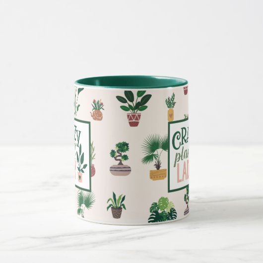 Crazy Plant Lady Funny Coffee Mok (Midden)
