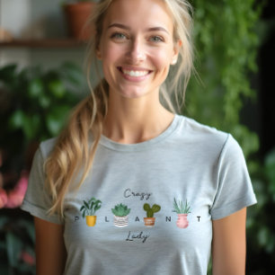 Crazy Plant Lady   Grafische Waterverf Potentiële  Tri-Blend Shirt