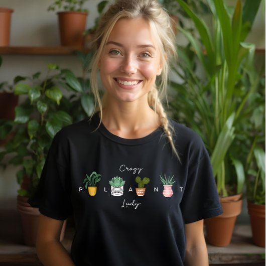 Crazy Plant Lady | Grafische Waterverf Potentiële  Tri-Blend Shirt