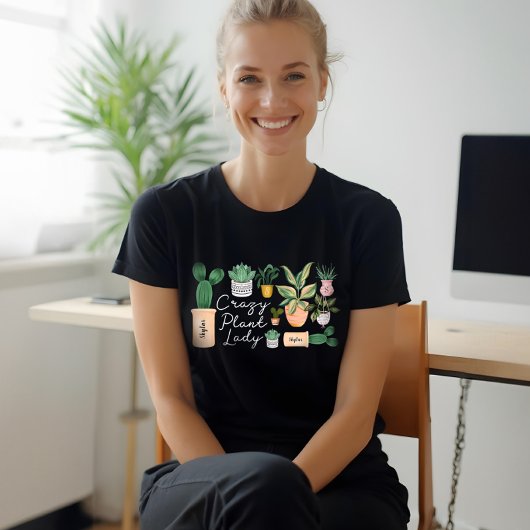 Crazy Plant Lady | Grafische Waterverf Potentiële  Tri-Blend Shirt