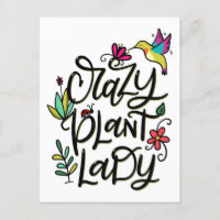 Crazy Plant Lady, Hand Lettered