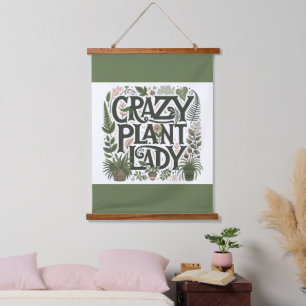 Crazy Plant Lady Hangend Wandkleed