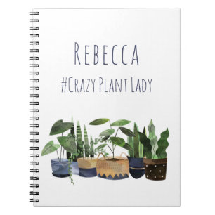 Crazy Plant Lady Pot Plant  Cactus Garden Notitieb Notitieboek