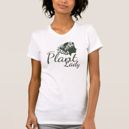 Crazy Plant Lady Silhouette Flowers en Butterfly T-shirt