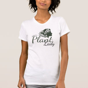 Crazy Plant Lady Silhouette Flowers en Butterfly T-shirt