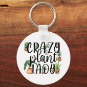 Crazy Plant Lady Sleutelhanger (Voorkant)