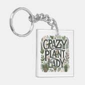 Crazy Plant Lady Sleutelhanger (Voorkant Links)