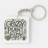Crazy Plant Lady Sleutelhanger (Achterkant)