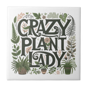 Crazy Plant Lady Tegeltje