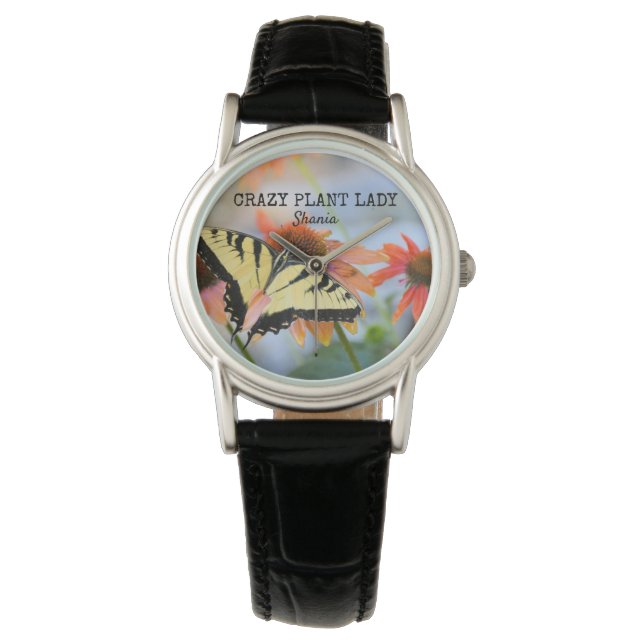 Crazy Plant Lady Watch Horloge (Voorkant)