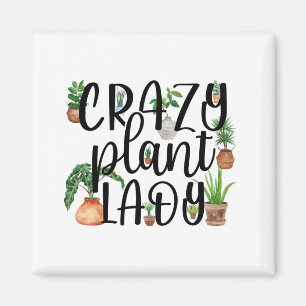 Crazy Plante Lady Magnet Classic