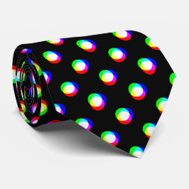 Crazy Polka Dots Custom Black Achtergrond Stropdas