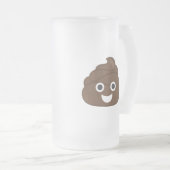 Crazy Poop Emoji Matglas Bierpul (Voorkant rechts)
