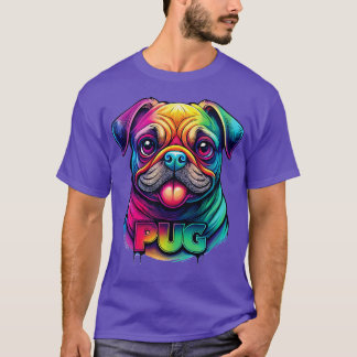 Crazy Pug Lady Dog Schattige T-shirt