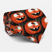 Crazy Pumpkin Halloween Stropdas (Opgerold)