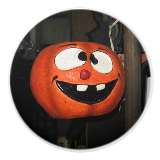 Crazy Pumpkin Keramische Knop (Voorkant)